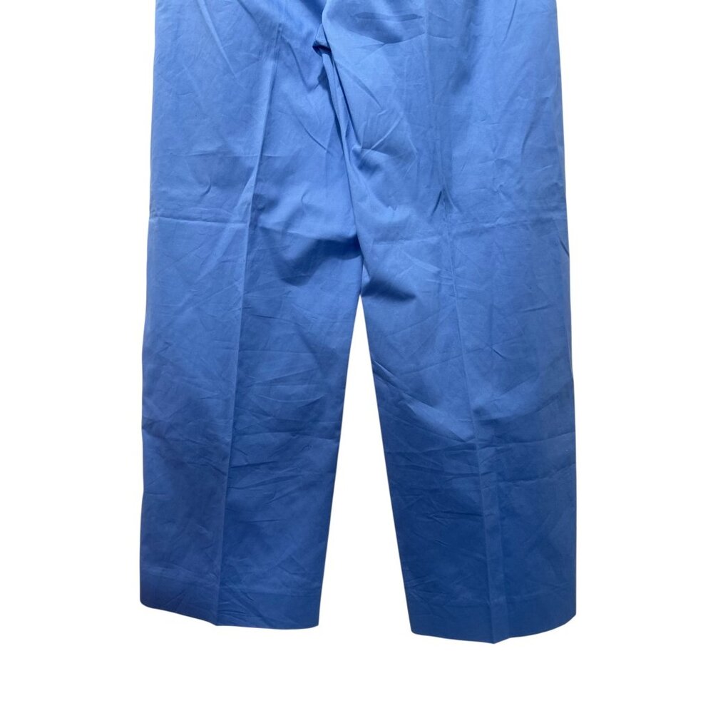 JCREW Wide Leg Chino Trousers Pants Womens 8 Blue Flare Nautical Classic Office - Picture 10 of 11